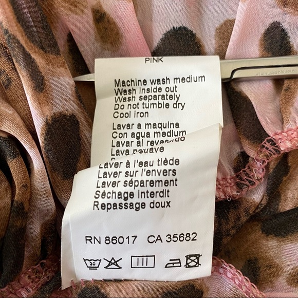 Bebe Popsy Tunic IAK Animal Sorbet print medium Sheer Lightweight Y2K France - Picture 5 of 9